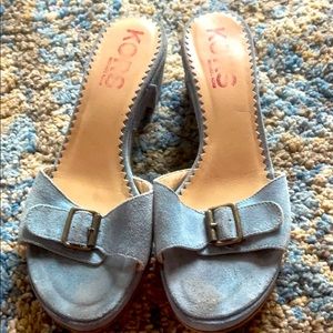 KORS Michael KORS pale blue suede slides